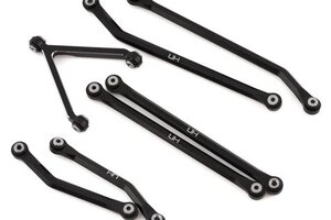 Hot Racing SXTF133HA01 Hot Racing Axial SCX24 Deadbolt Aluminum High Clearance Links Set (133.5mm)