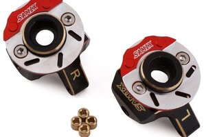 Samix SCX24-4412FS Samix SCX24 Brass Heavy Steering Knuckle Set w/Brake Rotor