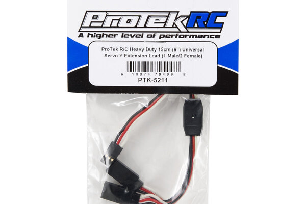 Protek RC PTK-5211 ProTek RC Heavy Duty 15cm Universal Servo Y Extension Lead (1 Male/2 Female)