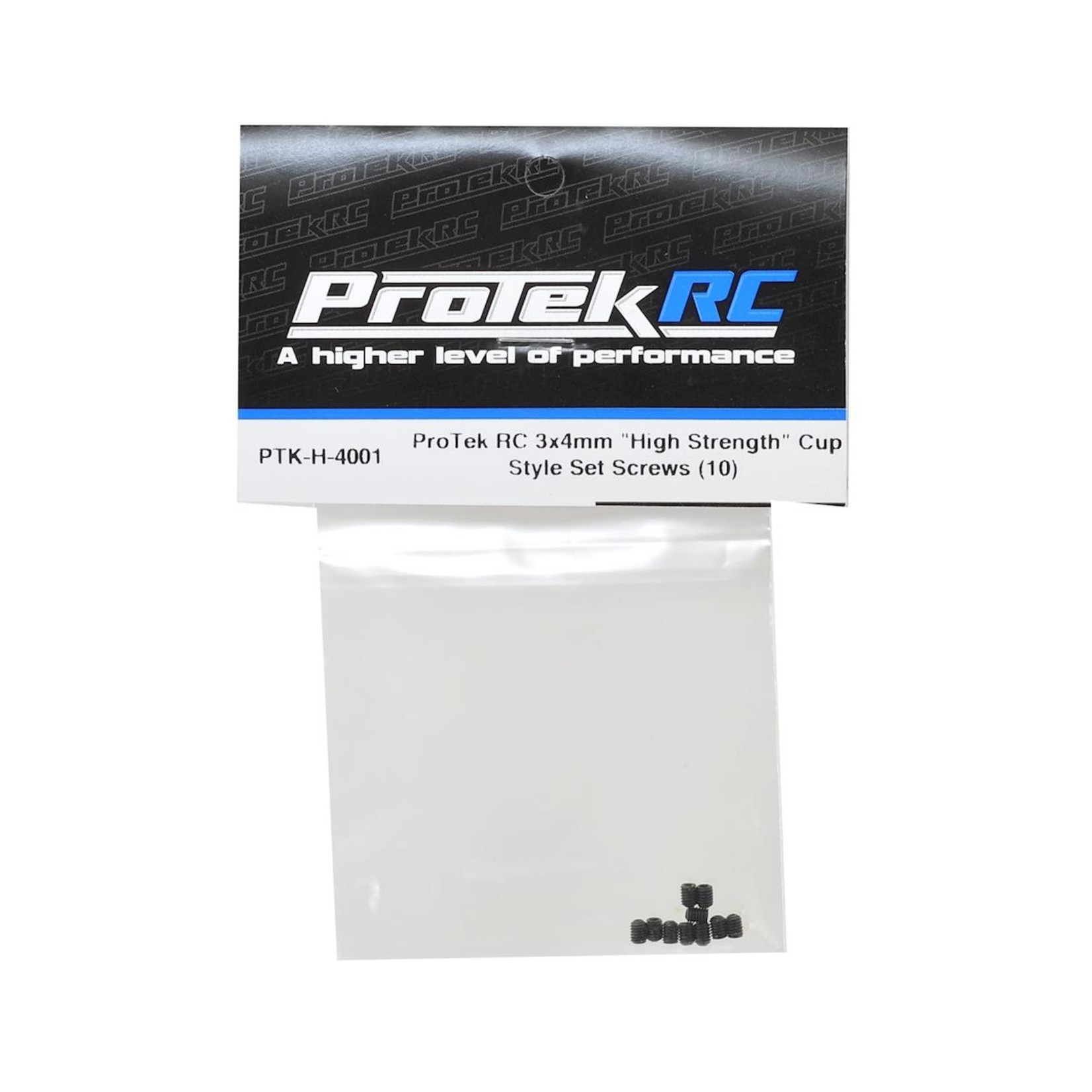 Protek R/C PTK-H-4001  RC 3x4mm "High Strength" Cup Style Set Screws  (10)