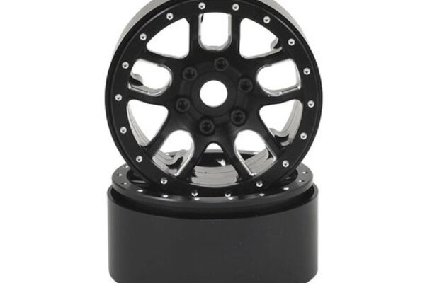 SSD RC SSD00142 SSD RC 1.9" Double Time Beadlock Wheels (Black) (2)