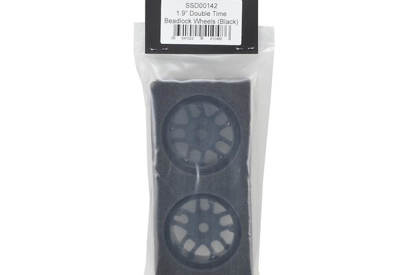 SSD RC SSD00142 SSD RC 1.9" Double Time Beadlock Wheels (Black) (2)