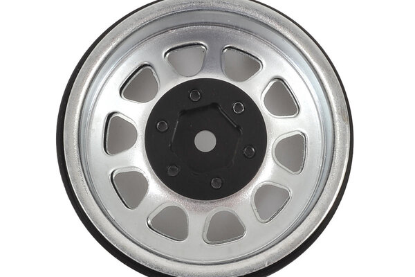 SSD RC SSD00006 SSD RC D Hole 1.9 Steel Beadlock Crawler Wheels (Silver) (2)