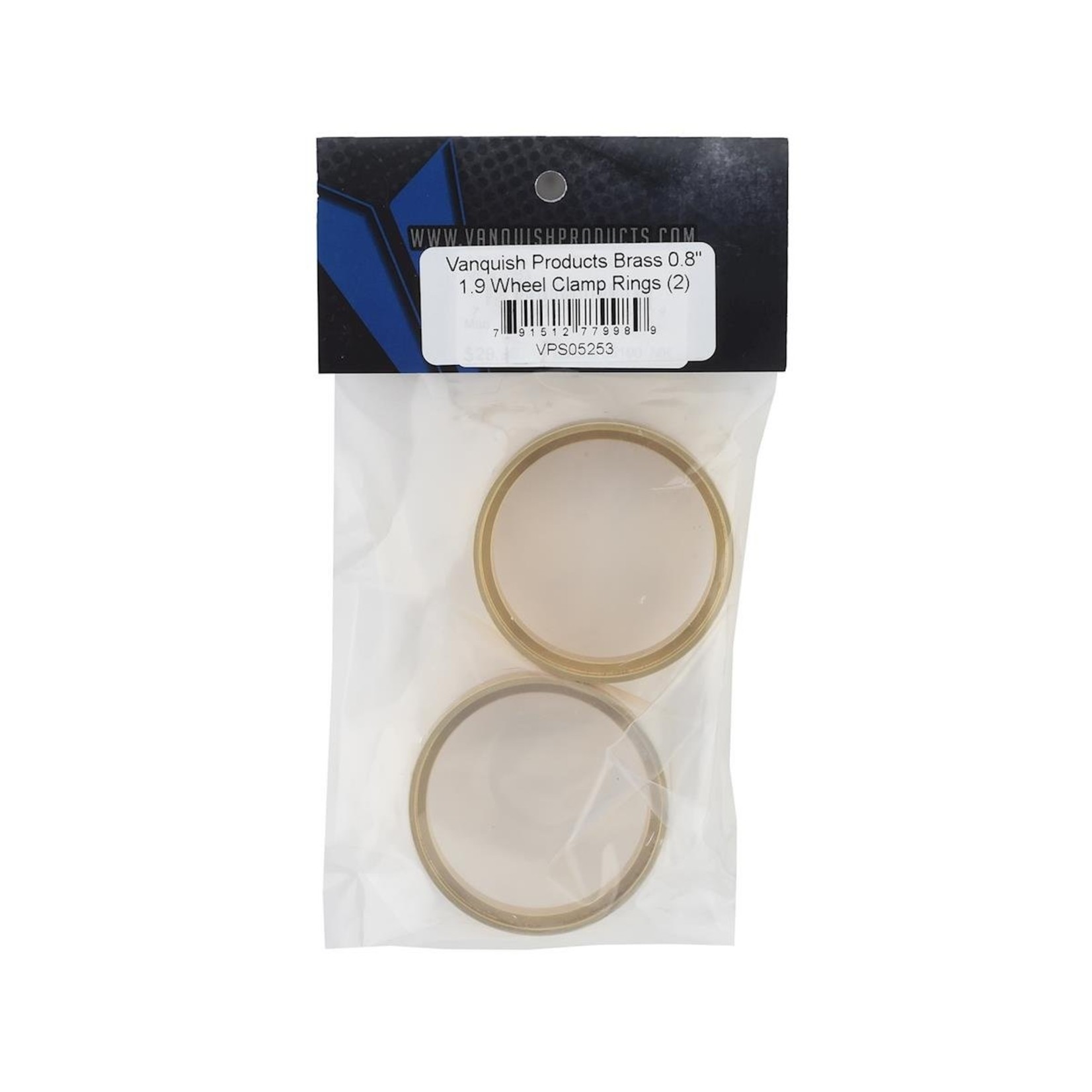 Vanquish Products VPS05253 Vanquish Products Brass 0.8" 1.9 Wheel Clamp Rings (2)