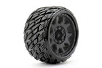 Jetko Tires JKO1603CBMSGBB2    1/8 SGT 3.8 Rockform Tires Mounted on Black Claw Rims, Medium Soft, Belted, 17mm 1/2" Offset