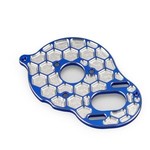 J Concepts JCO29101 Aluminum +2mm Rear Motor PLate Honeycomb, Blue