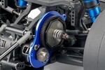 J Concepts JCO29101 Aluminum +2mm Rear Motor PLate Honeycomb, Blue