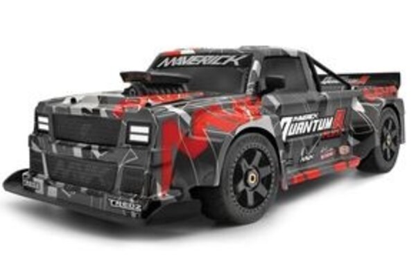 Maverick MVK150313 QuantumR Flux 4S 1/8 4WD Race Truck -  Grey / Red