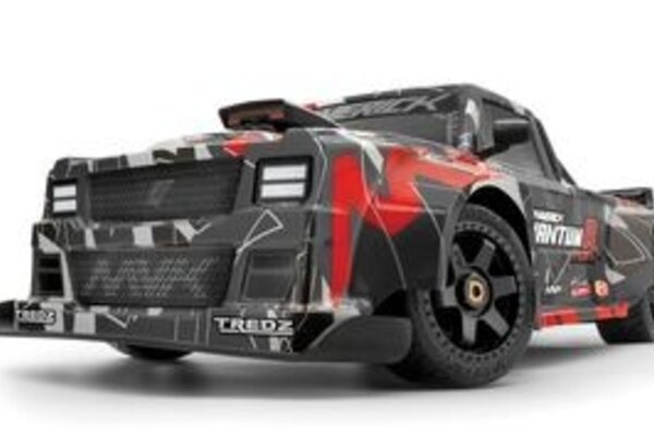 Maverick MVK150313 QuantumR Flux 4S 1/8 4WD Race Truck -  Grey / Red