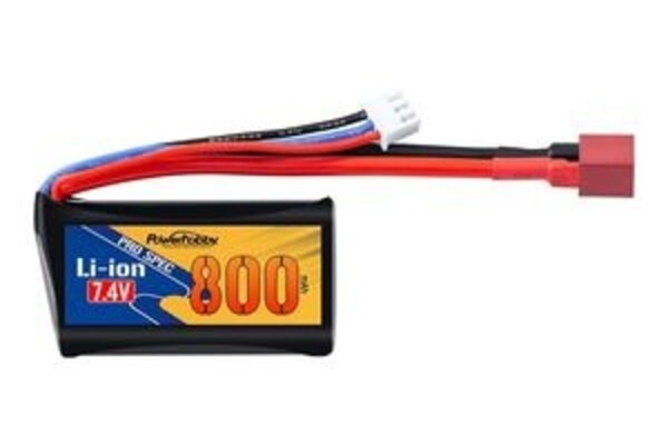 Powerhobby PHBPH2S800MAH14500 Li-ion 7.4V 800mAh Battery with Deans Plug : BlackZon Slyder