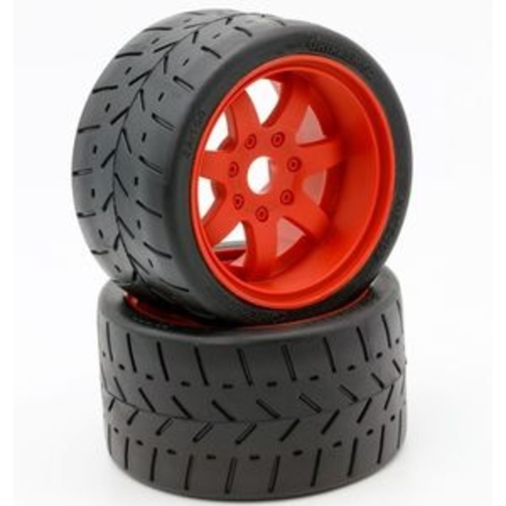 Power Hobby PHBPHT5102R 1/8 Gripper 54/100 Belted Mounted Tires 17mm Red Wheels
