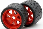 Powerhobby PHBPHT5102R 1/8 Gripper 54/100 Belted Mounted Tires 17mm Red Wheels