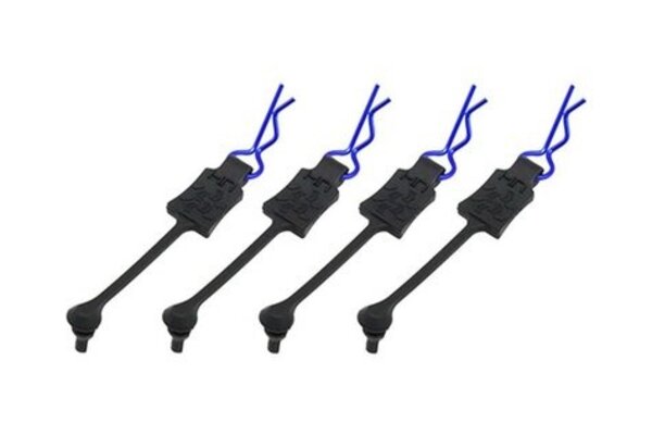 Hot Racing HRABWP39T06 Hot Racing 1/10 Body Clip Retainers (Blue) (4)