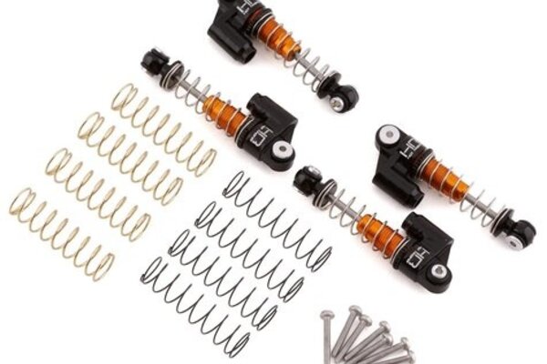 Hot Racing HRASXTF326RX04 Hot Racing Axial SCX24 Aluminum Threaded Oil Emulsion Shocks (4)
