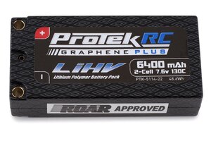 Protek RC PTK-5114-22  PROTEK 6400mah  2-cell 7.6v 130C