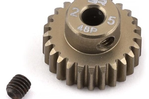 Yeah Racing YEA-MG-48025  Yeah Racing 48P Hard Coated Aluminum Pinion Gear (25T)