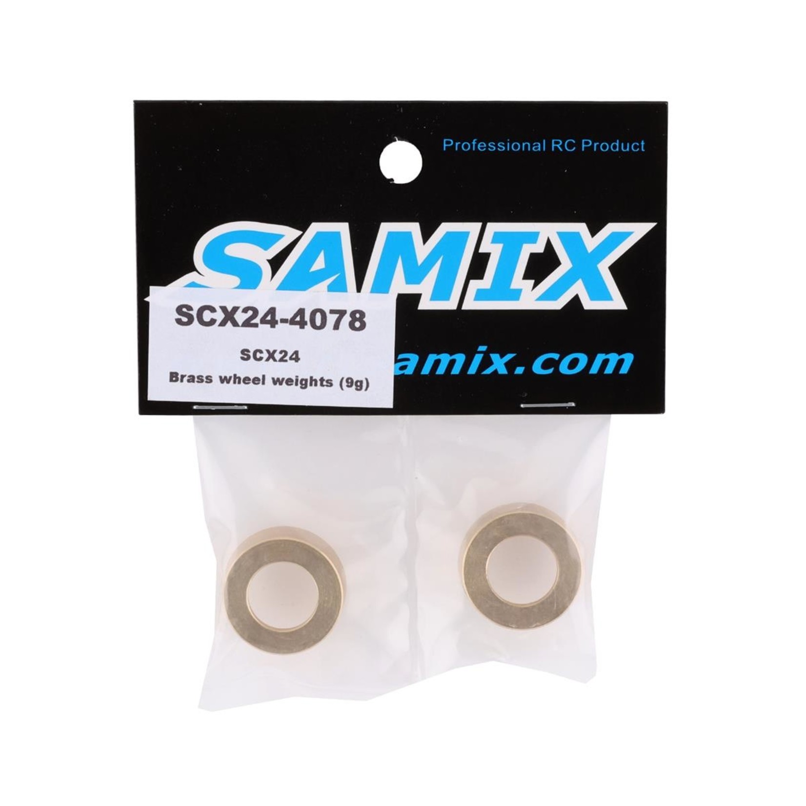 Samix SAMSCX24-4078  Samix SCX24 Brass Wheel Weights (9g) (2)