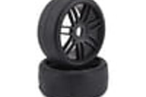 GRP GRPGTX02-S1  GRP GT - TO2 Slick Belted Pre-Mounted 1/8 Buggy Tires (Black) (2) (S3)