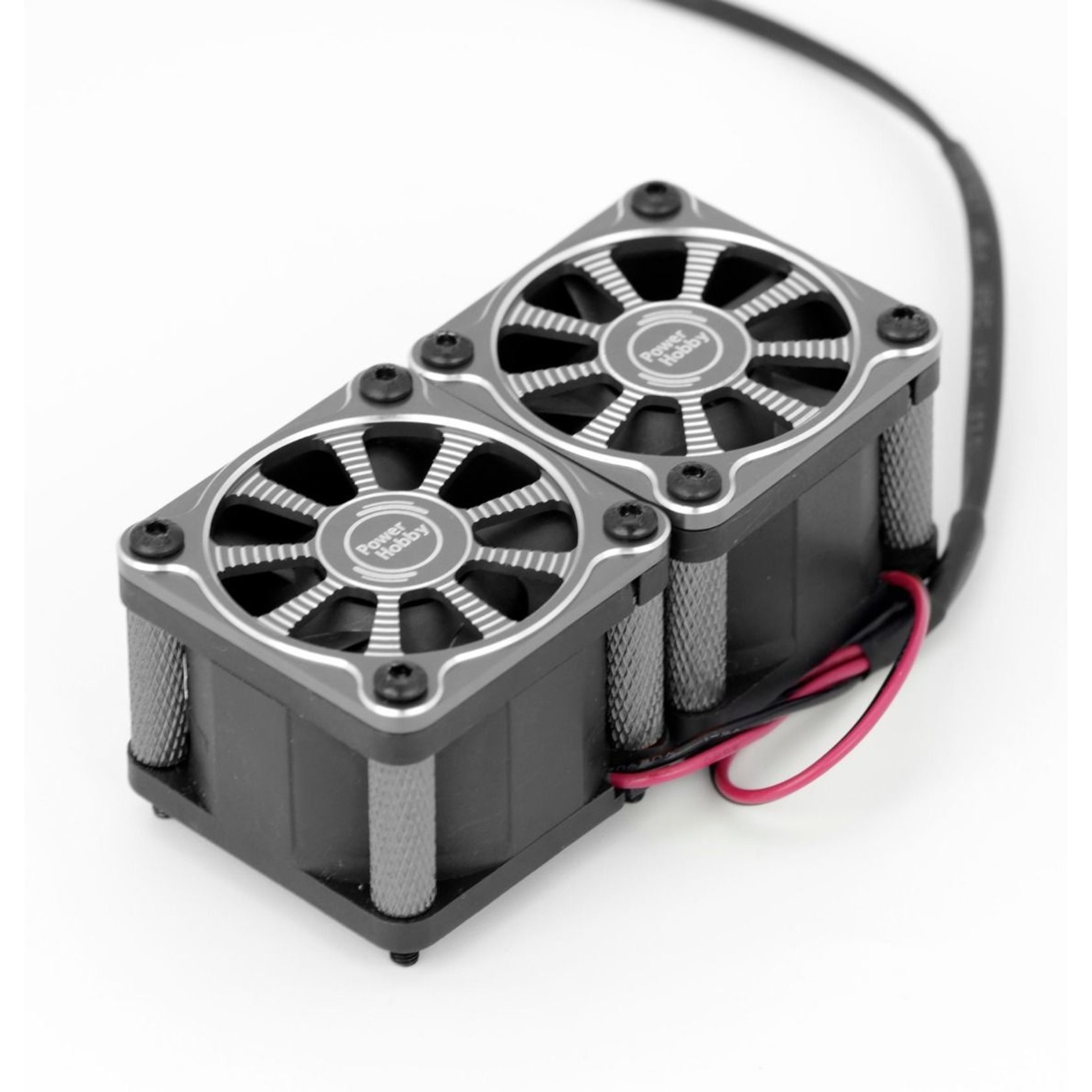 Power Hobby PHBPHF116BLACK  Twister Twin / Dual 40mm 1/8 1/5 Motor Aluminum Cooling Fan