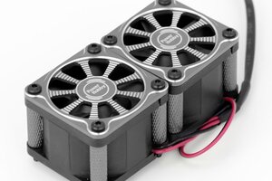 Powerhobby PHBPHF116BLACK  Twister Twin / Dual 40mm 1/8 1/5 Motor Aluminum Cooling Fan