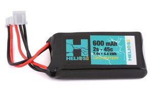 HELIOS HRC-2S600-45-PH Helios RC 2S 45C LiPo Battery w/PH2.0 Connector (7.4V/600mAh)