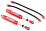 Yeah Racing YEA-DDP-100RD   Yeah Racing Desert Lizard Piggyback Shocks w/Reservoir (Red) (2) (100mm)