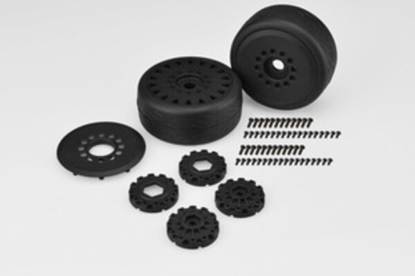 J Concepts JCO311339   Speed Fangs, Platinum Compound Belted, on Black #3395 Wheels