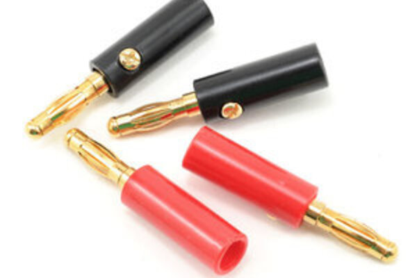 Protek RC PTK-5003 4.0mm Gold Plated Banana Plugs (2 Red / 2 Black)