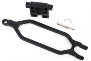 Traxxas 6727X Hold down, battery/ hold down retainer/ battery post/ angled body clip (allows for installation of taller, multi-cell batteries)