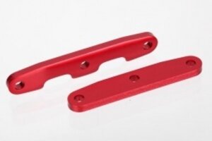 Traxxas 6823R Bulkhead tie bars, front & rear, aluminum (red-anodized)