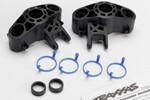 Traxxas 5334R Axle carriers, left & right (1 each) (use with larger 6x13mm ball bearings)/ bearing adapters (for 6x12mm ball bearings) (2)/ dust boot retainers (4)