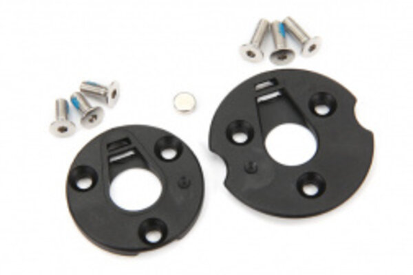 Traxxas 6538 Telemetry trigger magnet holders, spur gear/ magnet, 5x2mm (1)/ 3x8mm CCS (3)/ 3x10mm CCS (3)