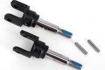 Traxxas 6854X Stub axles, front, heavy duty (2)/ yokes (2)/ pins (4)
