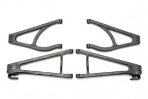 Traxxas 5333R Suspension arm set, adjustable wheelbase (lengthens wheelbase 10mm or 19mm) (suspension arm upper (2)/ suspension arm lower (2)/ bumper mount spacers (2)/ 4x16BCS (2))