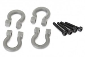 Traxxas 8234 Bumper D-rings, gray (front or rear)/ 2x12 CS (4)