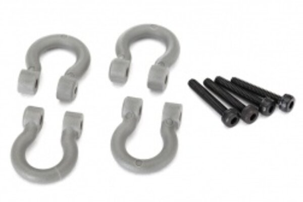 Traxxas 8234 Bumper D-rings, gray (front or rear)/ 2x12 CS (4)