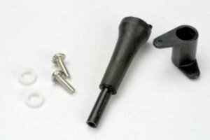 Traxxas 5167 Slide carb linkage bellcrank post/ 5x8x2.5 plastic bushing (2)/ bellcrank/ 5x8x0.5 fiber washer (2)/ 3x10 WM