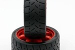 Powerhobby PHBPHT5101R  1/8 Gripper 42/100 Belted Mounted Tires 17mm Red Wheels