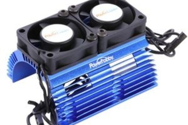 Powerhobby PHBPH1289BLUE   Power Hobby Heat Sink W/ Twin Tornado High Speed Fans
