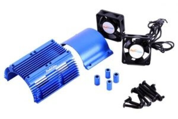 Powerhobby PHBPH1289BLUE   Power Hobby Heat Sink W/ Twin Tornado High Speed Fans