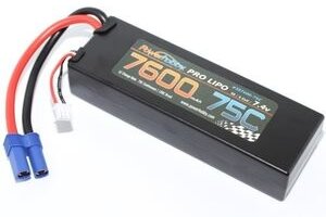 Powerhobby PHB2S760075CEC5HCS   7600mAh 7.4V 2S 75C LiPo Battery with Hardwired EC5