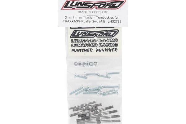 Lunsford Racing LNS2729  Titanium Turnbuckle Kit, 3/4mm, for Traxxas Rustler 2WD