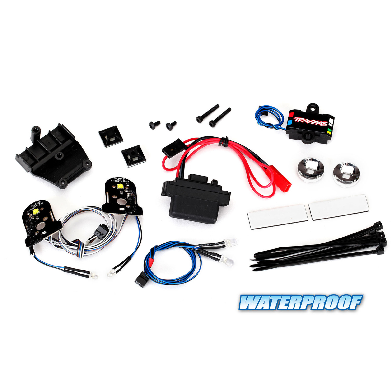 Traxxas 8038 LED light set, complete with power supply (contains headlights, tail lights, side marker lights, distribution block, and power supply) (fits #8130 body)