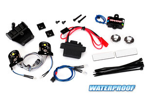 Traxxas 8038 LED light set, complete with power supply (contains headlights, tail lights, side marker lights, distribution block, and power supply) (fits #8130 body)