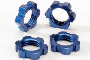 Traxxas Wheel nuts, splined, 17mm (blue-anodized) (4)