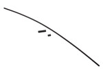 Traxxas 1726A Antenna, tube, black (1)/ vinyl antenna cap (1)/ wire retainer (1)