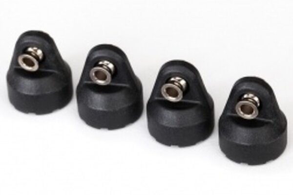 Traxxas 8361 Shock caps (black) (4) (assembled with hollow balls)