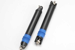 Traxxas 5550 Half shaft set, left or right (internal splined half shaft/ external splined half shaft/ rubber boot/ metal U-joints) (assembled with glued boot) (2 assemblies)