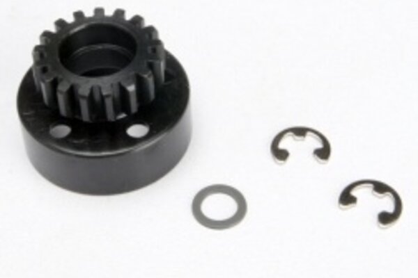 Traxxas 5217 Clutch bell (17-tooth)/5x8x0.5mm fiber washer (2)/ 5mm e-clip (requires 5x11x4mm ball bearings part #4611) (1.0 metric pitch)