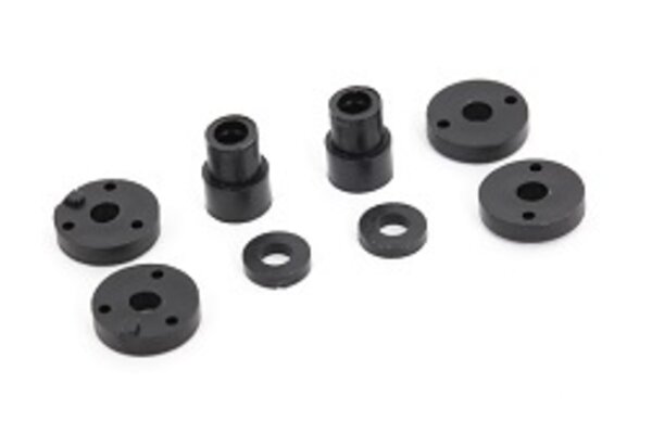 Traxxas 2669 Piston head set (2-hole (2)/ 3-hole (2))/ shock mounting bushings & washers (2) (Big Bore Shocks)